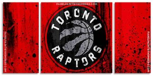 Toronto Raptors Logo Panels paint by number