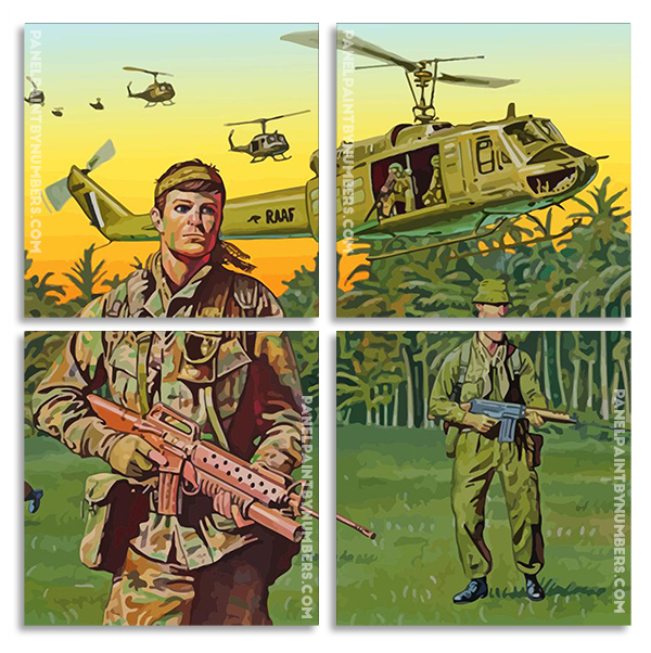 Vietnam War panesl paint by numbers