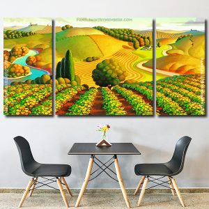 Vineyard Farm Landscape Panels paint by numbers