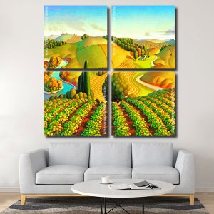 Vineyard Farm Landscape Panels paint by numbers