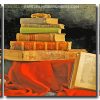 Vintage Books panels paint by numbers