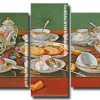 Vintage Tea Set Panels paint by numbers