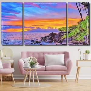 West Maui Sunset Glow Panels Paint by numbers