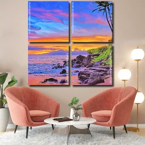 West Maui Sunset Glow Panels paint by numbers