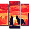 Western Cowboy in Desert Panels paint by numbers