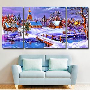 Winter Snow panels paint by numbers