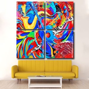 abstract colorful musical instrument Panel paint by numbers