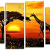 african animals panels paint by numbers