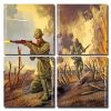 Battle Scene War panels paint by numbers