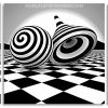 Black And White Op Art panel paint by numbers