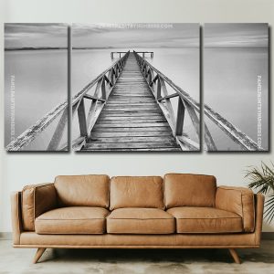 Black And White Bridge panels paint by numbers