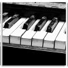 Black And White Piano panels paint by numbers