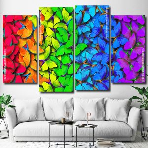 colorful butterflies panel paint by numbers