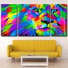 Colorful Lion panels paint by numbers