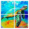 colorful sea turtle panels paint by numbers