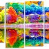 Colorful Trees Autumn panels paint by numbers