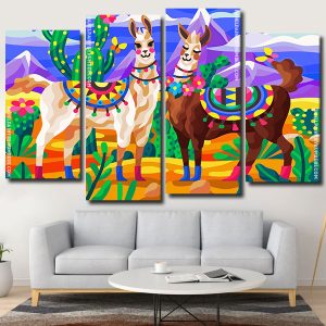 Cute Llamas panels paint by numbers