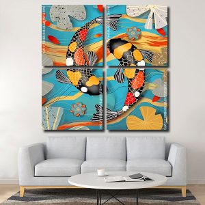 Koi Fishes panels paint by numbers