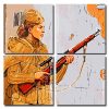 Sniper Soldier Woman panels paint by numbers