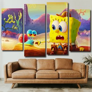 SpongeBob And Gary The Snail panels paint by numbers