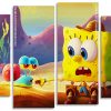 SpongeBob And Gary The Snail panels paint by numbers