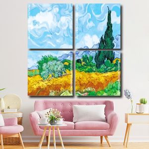 Wheat Field By Van Gogh panels paint by numbers