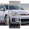 White Volkswagen GTI panels paint by numbers