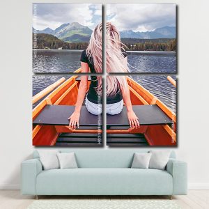 Woman In Boat panels paint by numbers