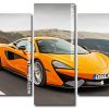 Yellow Sport Car panels paint by numbers