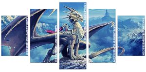 Awesome Dragon Panel paint by numbers