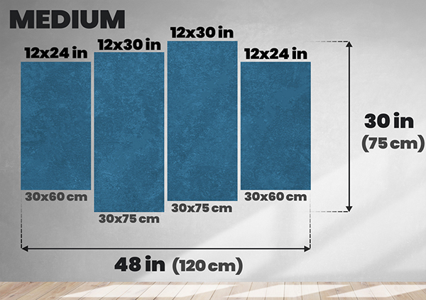 4 panel paint by number size