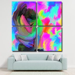 Abstract Colorful Couple Panels paint by numbers