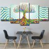 Abstract Matei Apostolescu Tree panels paint by numbers