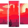 Aesthetic Desert And Cactus panels paint by numbers