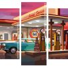 American Old Gas Station panels paint by numbers