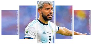 Argentina National Team Sergio Aguero Panel paint by numbers