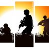 Army Silhouette panels paint by numbers