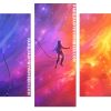 Astronaut In Colorful Space Panels paint by numbers