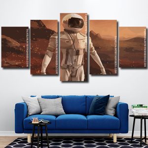 Astronaut On Red planet Panel paint by numbers