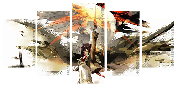 Attack On Titan Mikasa Ackerman Art Panels paint by numbers