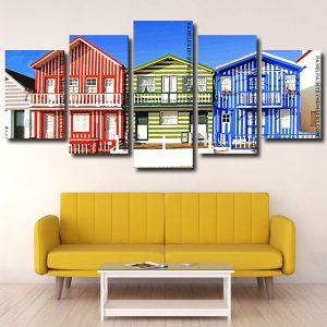 Aveiro Colored Houses Panels paint by numbers