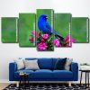 Beautiful Blue Bird And Flowers panels paint by numbers