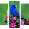 Beautiful Blue Bird And Flowers panels paint by numbers