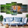 Bengal Tiger Swimming panels paint by numbers