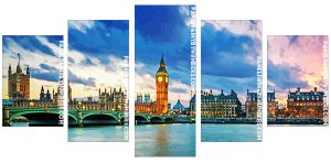 Big Ben In London At Sunset Panel paint by numbers