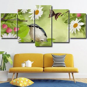 Bird And Butterfly panels paint by numbers