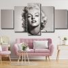 Black And White Marilyn Monroe panels paint by numbers