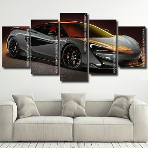 Black Mclaren Car panels paint by numbers