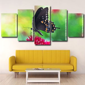 Black Spicebush Swallowtail panels paint by numbers