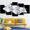 Black and White Gladiola Panel paint by numbers